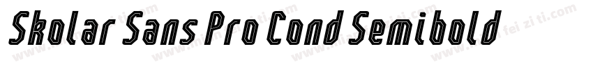Skolar Sans Pro Cond Semibold Itali字体转换